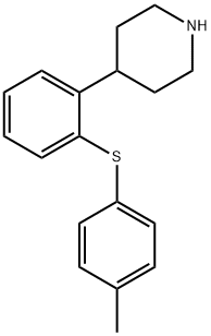 4-[2-(4-methylphenyl)sulfanylphenyl]piperidine Structure