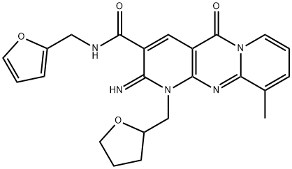 N-(2-furylmethyl)-2-imino-10-methyl-5-oxo-1-(tetrahydro-2-furanylmethyl)-1,5-dihydro-2H-dipyrido[1,2-a:2,3-d]pyrimidine-3-carboxamide Structure