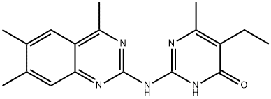 5-ethyl-6-methyl-2-[(4,6,7-trimethylquinazolin-2-yl)amino]pyrimidin-4(1H)-one Structure