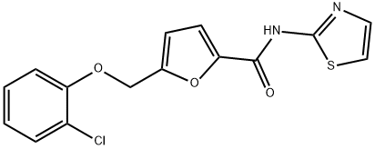 5-[(2-chlorophenoxy)methyl]-N-(1,3-thiazol-2-yl)furan-2-carboxamide 구조식 이미지