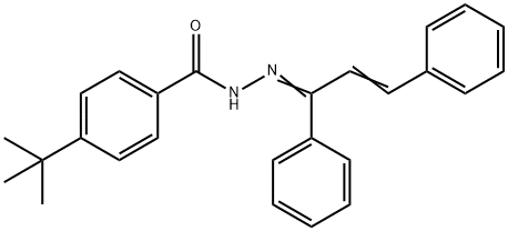 4-tert-butyl-N'-(1,3-diphenyl-2-propen-1-ylidene)benzohydrazide Structure