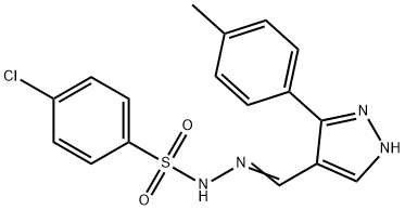 (Z)-4-chloro-N'-((3-(p-tolyl)-1H-pyrazol-4-yl)methylene)benzenesulfonohydrazide Structure