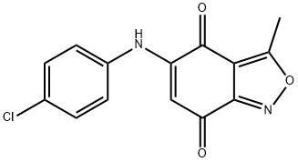 5-((4-Chlorophenyl)amino)-3-methylbenzo[c]isoxazole-4,7-dione 구조식 이미지