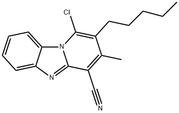 1-CHLORO-3-METHYL-2-PENTYL-BENZO(4,5)IMIDAZO(1,2-A)PYRIDINE-4-CARBONITRILE Structure