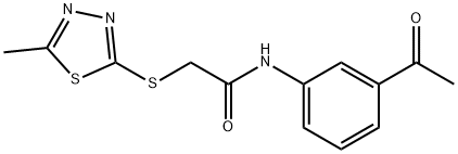 N-(3-acetylphenyl)-2-[(5-methyl-1,3,4-thiadiazol-2-yl)sulfanyl]acetamide Structure