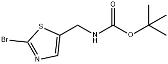 tert-부틸((2-브로모티아졸-5-일)메틸)카바메이트 구조식 이미지