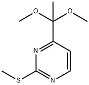 4-(1,1-Dimethoxyethyl)-2-(methylthio)pyrimidine 구조식 이미지