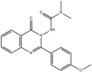 3-[2-(4-methoxyphenyl)-4-oxoquinazolin-3(4H)-yl]-1,1-dimethylthiourea Structure