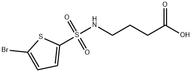 4-(5-Bromo-thiophene-2-sulfonylamino)-butyric acid Structure