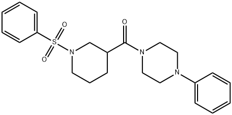 (4-phenylpiperazin-1-yl)[1-(phenylsulfonyl)piperidin-3-yl]methanone Structure