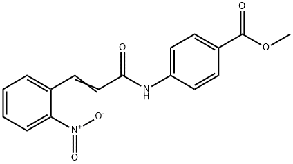 (E)-methyl 4-(3-(2-nitrophenyl)acrylamido)benzoate 구조식 이미지