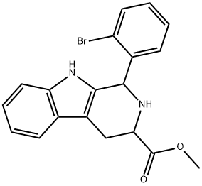 methyl 1-(2-bromophenyl)-2,3,4,9-tetrahydro-1H-pyrido[3,4-b]indole-3-carboxylate 구조식 이미지