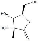 (3R,4R,5R)-3,4-dihydroxy-5-(hydroxymethyl)-3-methyldihydrofuran-2(3H)-one 구조식 이미지