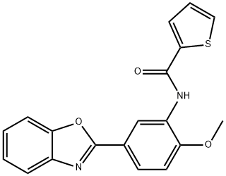 N-[5-(1,3-benzoxazol-2-yl)-2-methoxyphenyl]thiophene-2-carboxamide Structure