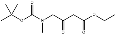 4-[[(1,1-dimethylethoxy)carbonyl]methylamino]-3-oxoButanoic acid ethyl ester Structure