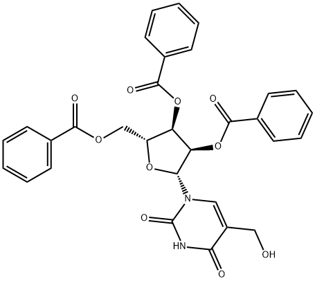 2',3',5'-Tri-O-benzoyl-5-hydroxymethyluridine 구조식 이미지