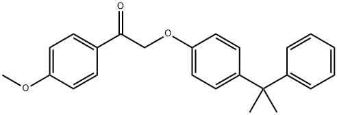 1-(4-methoxyphenyl)-2-[4-(2-phenylpropan-2-yl)phenoxy]ethanone 구조식 이미지