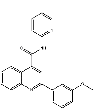 2-(3-methoxyphenyl)-N-(5-methyl-2-pyridinyl)-4-quinolinecarboxamide Structure
