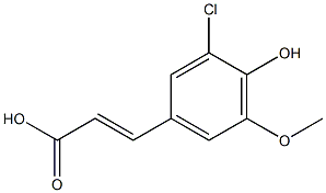 3-(3-chloro-4-hydroxy-5-methoxy-phenyl)prop-2-enoic acid
 Structure