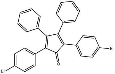 2,5-bis(4-bromophenyl)-3,4-diphenylcyclopenta-2,4-dien-1-one 구조식 이미지