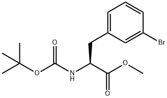 (S)-methyl 3-(3-bromophenyl)-2-((tert-butoxycarbonyl)amino)propanoate Structure