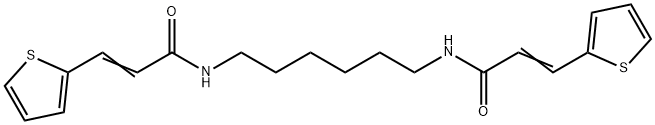 (2E,2'E)-N,N'-hexane-1,6-diylbis[3-(thiophen-2-yl)prop-2-enamide] 구조식 이미지