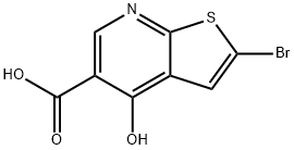 2-bromo-4-hydroxythieno[2,3-b]pyridine-5-carboxylic acid Structure