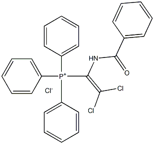 (1-BENZOYLAMINO-2,2-DICHLORO-VINYL)-TRIPHENYL-PHOSPHONIUM, CHLORIDE 구조식 이미지