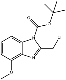 tert-Butyl 2-(chloromethyl)-4-methoxy-1H-benzo[d]imidazole-1-carboxylate Structure