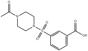 3-[(4-acetyl-1-piperazinyl)sulfonyl]benzoic acid Structure