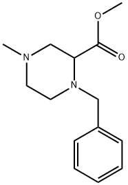 1-Benzyl-4-methyl piperazine-2-Carboxylic acid methyl ester Structure