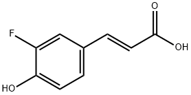 3-(3-fluoro-4-hydroxyphenyl)acrylic acid 구조식 이미지
