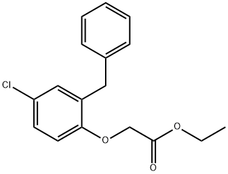 ethyl 2-(2-benzyl-4-chlorophenoxy)acetate Structure