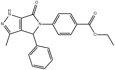ethyl 4-(3-methyl-6-oxo-4-phenyl-2,6-dihydropyrrolo[3,4-c]pyrazol-5(4H)-yl)benzoate 구조식 이미지