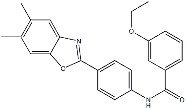 N-[4-(5,6-dimethyl-1,3-benzoxazol-2-yl)phenyl]-3-ethoxybenzamide Structure