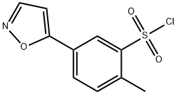 5-(isoxazol-5-yl)-2-methylbenzene-1-sulfonyl chloride Structure