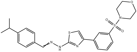 4-{[3-(2-{(2E)-2-[4-(propan-2-yl)benzylidene]hydrazinyl}-1,3-thiazol-4-yl)phenyl]sulfonyl}morpholine Structure