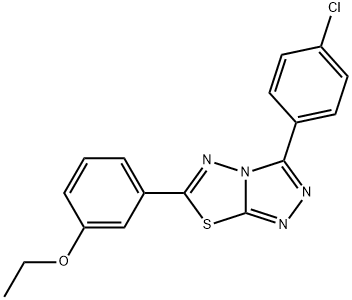 3-(4-chlorophenyl)-6-(3-ethoxyphenyl)[1,2,4]triazolo[3,4-b][1,3,4]thiadiazole Structure