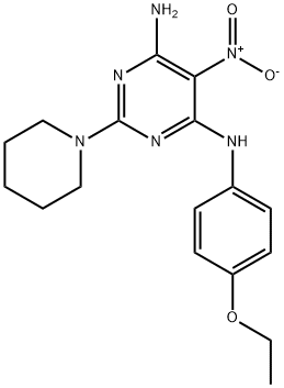 N-(4-ethoxyphenyl)-5-nitro-2-(piperidin-1-yl)pyrimidine-4,6-diamine Structure