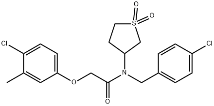 N-(4-chlorobenzyl)-2-(4-chloro-3-methylphenoxy)-N-(1,1-dioxidotetrahydrothiophen-3-yl)acetamide Structure