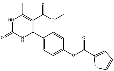 methyl 4-{4-[(furan-2-ylcarbonyl)oxy]phenyl}-6-methyl-2-oxo-1,2,3,4-tetrahydropyrimidine-5-carboxylate Structure