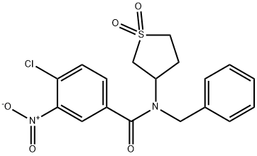 N-benzyl-4-chloro-N-(1,1-dioxidotetrahydrothiophen-3-yl)-3-nitrobenzamide Structure