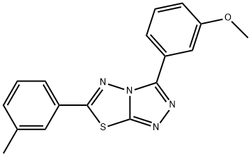 3-(3-methoxyphenyl)-6-(3-methylphenyl)[1,2,4]triazolo[3,4-b][1,3,4]thiadiazole 구조식 이미지