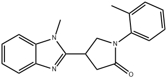 4-(1-methyl-1H-benzimidazol-2-yl)-1-(2-methylphenyl)pyrrolidin-2-one Structure