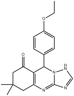 9-(4-ethoxyphenyl)-6,6-dimethyl-5,6,7,9-tetrahydro[1,2,4]triazolo[5,1-b]quinazolin-8(4H)-one Structure