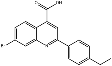 7-bromo-2-(4-ethylphenyl)quinoline-4-carboxylic acid 구조식 이미지