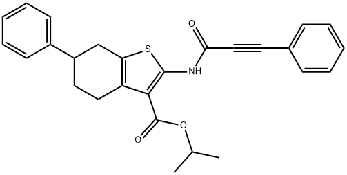 isopropyl 6-phenyl-2-(3-phenylpropiolamido)-4,5,6,7-tetrahydrobenzo[b]thiophene-3-carboxylate 구조식 이미지