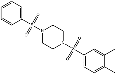1-[(3,4-dimethylphenyl)sulfonyl]-4-(phenylsulfonyl)piperazine Structure