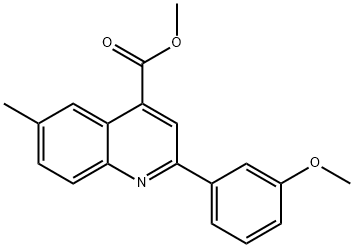 methyl 2-(3-methoxyphenyl)-6-methylquinoline-4-carboxylate Structure