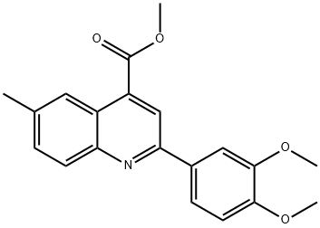 methyl 2-(3,4-dimethoxyphenyl)-6-methylquinoline-4-carboxylate 구조식 이미지
